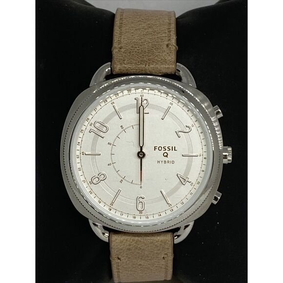 Fossil FTW1200 Women's Sand Leather Silver Analog Dial Hybrid Smartwatch XX704 - Picture 3 of 12